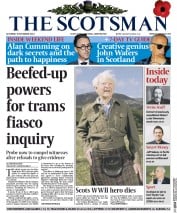 The Scotsman () Newspaper Front Page for 8 November 2014