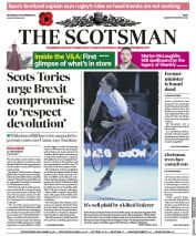 The Scotsman () Newspaper Front Page for 8 November 2017