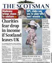 The Scotsman () Newspaper Front Page for 8 May 2013