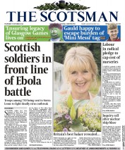The Scotsman () Newspaper Front Page for 9 October 2014