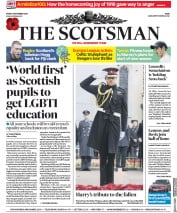 The Scotsman () Newspaper Front Page for 9 November 2018