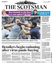 The Scotsman () Newspaper Front Page for 9 March 2020