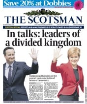 The Scotsman () Newspaper Front Page for 9 May 2015