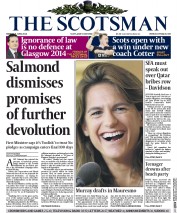 The Scotsman () Newspaper Front Page for 9 June 2014