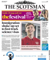 The Scotsman () Newspaper Front Page for 9 August 2019