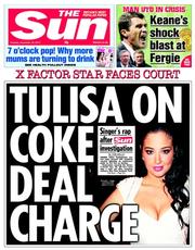 The Sun () Newspaper Front Page for 10 December 2013