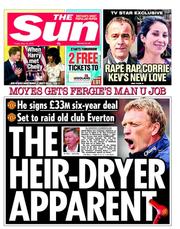 The Sun () Newspaper Front Page for 10 May 2013