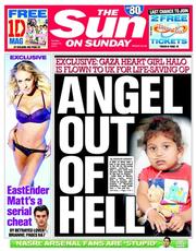 The Sun () Newspaper Front Page for 10 August 2014