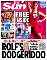 The Sun () Newspaper Front Page for 11 October 2014