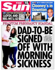 The Sun () Newspaper Front Page for 11 September 2014
