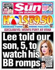 The Sun () Newspaper Front Page for 12 January 2014