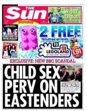 The Sun () Newspaper Front Page for 12 May 2013