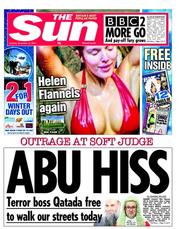 The Sun () Newspaper Front Page for 13 November 2012