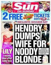 The Sun () Newspaper Front Page for 13 April 2014