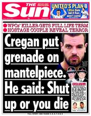 The Sun () Newspaper Front Page for 14 June 2013