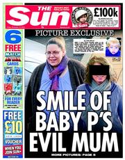 The Sun () Newspaper Front Page for 15 November 2013