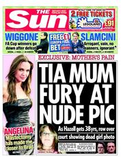 The Sun () Newspaper Front Page for 15 May 2013