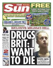 The Sun () Newspaper Front Page for 15 August 2013