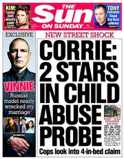 The Sun () Newspaper Front Page for 15 September 2013