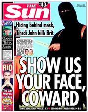 The Sun () Newspaper Front Page for 15 September 2014