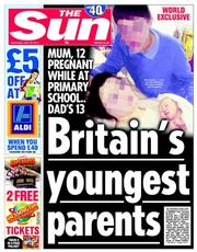 The Sun () Newspaper Front Page for 16 April 2014