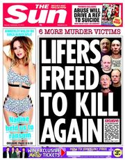 The Sun () Newspaper Front Page for 16 September 2013