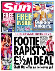 The Sun () Newspaper Front Page for 18 October 2014