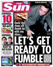 The Sun () Newspaper Front Page for 18 February 2014