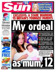The Sun () Newspaper Front Page for 18 April 2014