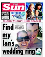 The Sun () Newspaper Front Page for 18 August 2011
