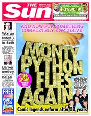 The Sun () Newspaper Front Page for 19 November 2013