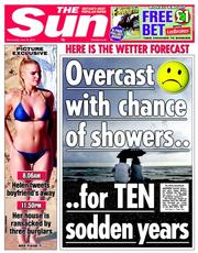The Sun () Newspaper Front Page for 19 June 2013