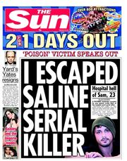 The Sun () Newspaper Front Page for 19 July 2011