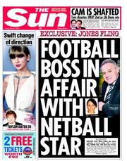 The Sun () Newspaper Front Page for 1 March 2013