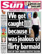 The Sun () Newspaper Front Page for 1 July 2013