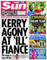 The Sun () Newspaper Front Page for 1 August 2014