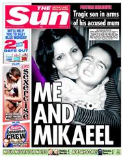 The Sun () Newspaper Front Page for 20 January 2014