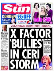 The Sun () Newspaper Front Page for 20 September 2011