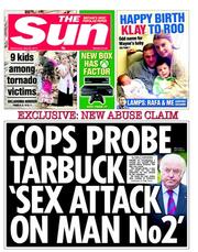 The Sun () Newspaper Front Page for 22 May 2013