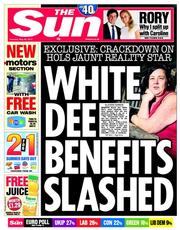 The Sun () Newspaper Front Page for 22 May 2014