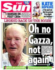 The Sun () Newspaper Front Page for 22 August 2014