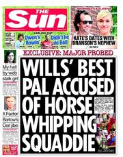The Sun () Newspaper Front Page for 22 September 2011