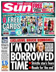 The Sun () Newspaper Front Page for 23 November 2013