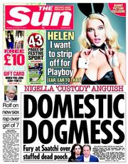 The Sun () Newspaper Front Page for 23 December 2013
