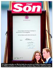 The Sun () Newspaper Front Page for 23 July 2013