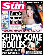 The Sun () Newspaper Front Page for 23 July 2014