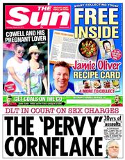 The Sun () Newspaper Front Page for 24 August 2013