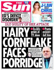 The Sun () Newspaper Front Page for 24 September 2014