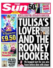 The Sun () Newspaper Front Page for 25 November 2012