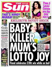 The Sun () Newspaper Front Page for 25 June 2013
